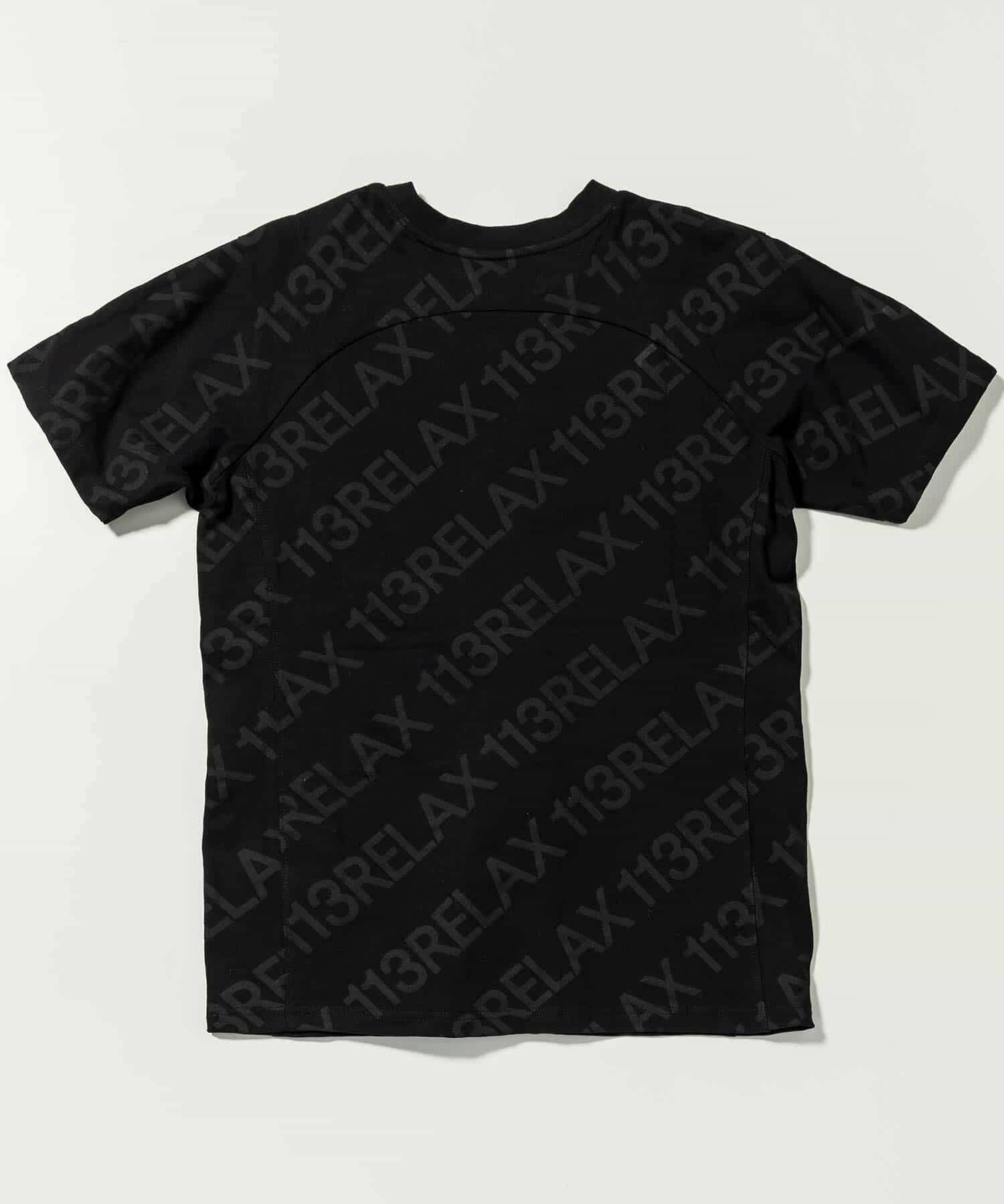(M)1PIU1UGUALE3 RELAX/UST-23008 総柄ロゴ半袖Tシャツ